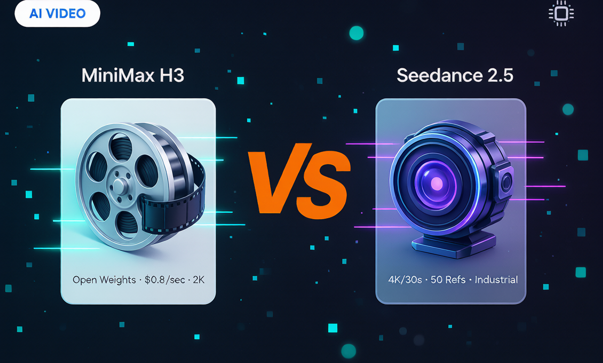 MiniMax H3 vs Seedance 2.5 comparison illustration